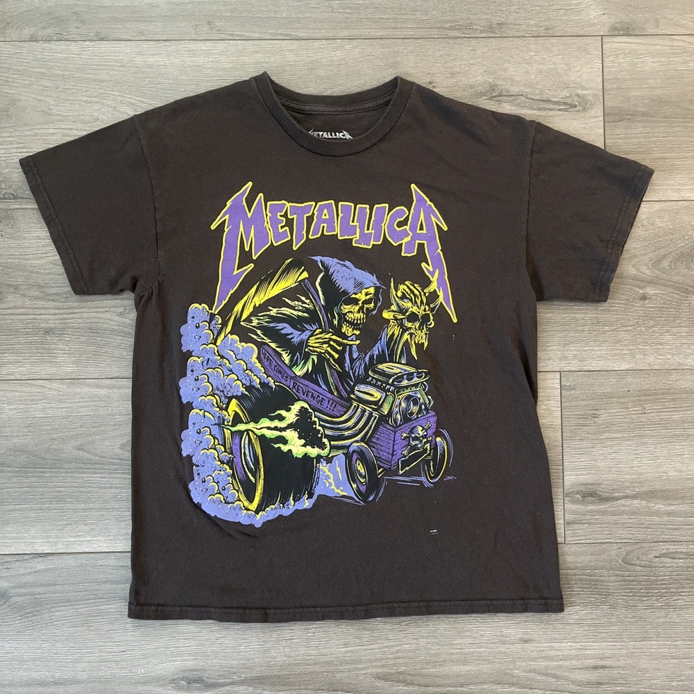 Metallica Here Comes Revenge Mens S T Shirt Black Short Sleeve Reaper Skull